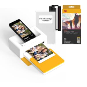 KODAK Dock Plus 4PASS Instant Photo Printer, 4x6 inches, 50 Sheets Bundle