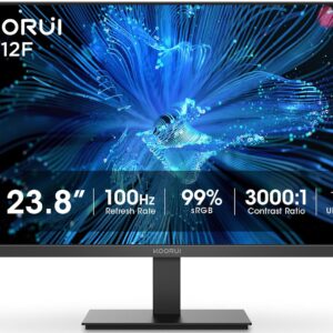KOORUI 24 inch Computer Monitor,FHD (1920 x 1080) 100Hz 99% sRGB 3000:1,PC Desktop Monitors for Computer,HDMI/VGA Port, 100 x 100 mm VESA Mountable,Visioncare,Black