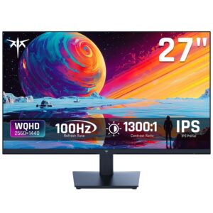 KTC 27 Inch QHD(2560 * 1440P) 100Hz Computer Monitor - IPS Panel, Anti-Blue Light Screen, 100% High Color Gamut, 123% sRGB, Support FreeSyncGSyncHDR, PC Monitor for Casual...