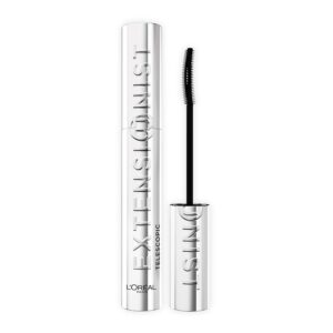 L’Oréal Paris Extensionist Mascara, Lengthening Mascara, Extension-like Length & Volume, For Sensitive Eyes, Clump-Free, Blackest Black WSH, 9.9 mL