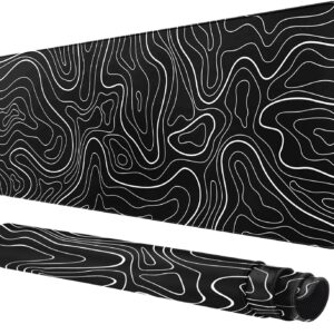 Large Mouse Pad for Desk - Gaming Mouse Pad with Non-Slip Base Stitched Edges, 60x30 cm, Mousepad for Keyboard and Mouse (Black Line,23.6x11.8 inch)