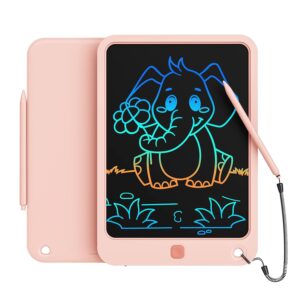 LCD Writing Tablet 10 Inch, Colorful Electronic Doodle Board Drawing Tablet, Memo Board, Drawing Pads with Lanyard, Travel Educational Toys Gifts for Kids Toddlers Age 3 4 5 6 7...