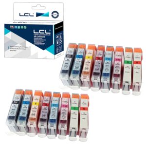 LCL Compatible Ink Cartridge for Canon CLI-8 CLI-8BK CLI-8C CLI-8M CLI-8Y CLI-8R CLI-8G CLI-8PC CLI-8PM (16-Pack, 2BK 2C 2M 2Y 2R 2G 2PC 2PM) for Canon Pro9000 pro9000 Mark ii