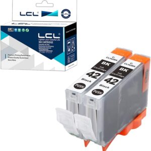 LCL Compatible Ink Cartridge for Canon CLI42 CLI-42 BK CLI-42BK (2-Pack Black) for PIXMA Pro-100 Pro-100S