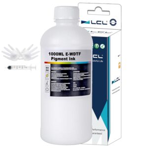 LCL Premium DTF White Ink 1000ML-DTF Transfer-Ink for PET Film, Refill for ET-8550 XP-15000 L1800 L805 R1390 R2400, Heat Transfer Printing Direct to Film (1000ml x 1, White)
