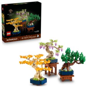 LEGO Botanicals Mini Bonsai Trees Building Set - Artificial Bonsai Tree Building Blocks for Adults, 18+ - DIY Home and Office Decor for Men and Women - Gift for Adults - 10373