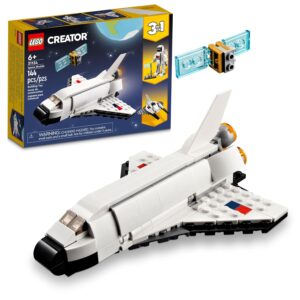 LEGO Creator 3 in 1 Space Shuttle Toys - Space Toys Building Set for Boys & Girls, Ages 6+ - Option to Build 2 Spaceships or Astronaut - Educational Gift for Kids Birthday &...