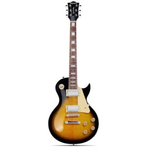 Leo Jaymz SC Series Electric Guitar – Mahogany Body, Laurel Fingerboard, Dual Humbuckers, Tune-O-Matic Bridge, C Neck, 18:1 Tuners (Sunburst)