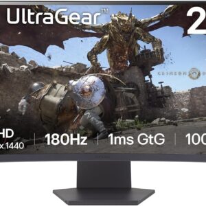 LG Ultragear™ 27GS60QN 27-inch QHD (2560x1440) Curved Gaming Monitor | 1ms (GtG), 180Hz | Curved Display, Black