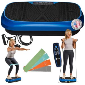 LifePro Waver Mini Vibration Plate Exercise Machine -Whole Body Vibrating Plate for Fitness -Vibration Plate Machine with Remote, 2 Loop & 4 Resistance Bands -Home & Travel...