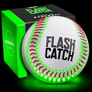 Light Up Baseball - Sports Gifts for Boys - Ball Accessories Gear Gift Ideas for Teenage Boy - Glow in Dark Balls - Cool Stuff Toys Games for Teen Kids Players Age 8, 9, 10, 11,...
