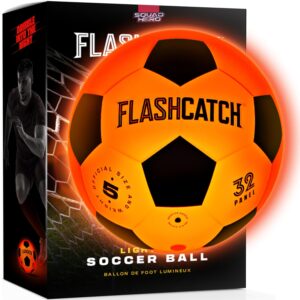 Light Up Soccer Ball - Glow in the Dark NO 5 Sports Gear Gifts for Boys & Girls 8-15+ Year Old Kids, Teens Gift Ideas Cool Boy Toys Ages 8 9 10 11 12 13 14 15 Glowing Night...