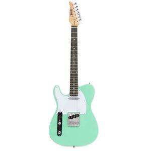 LyxPro 39” Electric Guitar Left Hand TL Series, Full-Size Paulownia Wood Body, 3-Ply Pickguard, C-Shape Neck, Ashtray Bridge, Quality Gear Tuners, 3-Way Switch & Volume/Tone...
