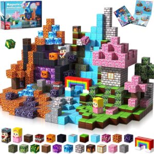 Magnetic Blocks 150 PCS Build Dark Swordsman's Forest Castle - Magnetic Building Blocks Cubes STEM Sensory Toys for Kids Birthday Gifts for 3 4 5 6 7 8 9 10 Year Old Boys Girls...