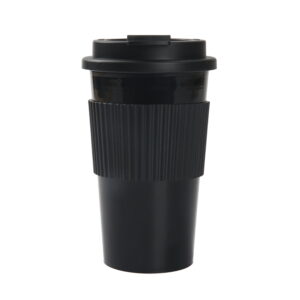 Mainstays 18oz Rich Black Plastic Travel Coffee Cup with Lid