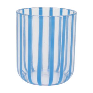 Mainstays by Becky G. & Alejandra 14-Ounce Short Acrylic Stripe Line Tumbler, Blue