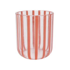 Mainstays by Becky G. & Alejandra 14-Ounce Short Acrylic Stripe Line Tumbler, Orange