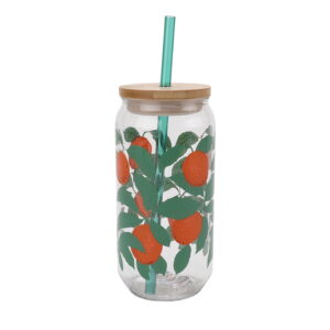 Mainstays by Becky G. & Alejandra 20-Ounce Acrylic Can Shape Tumbler, Orange & Green