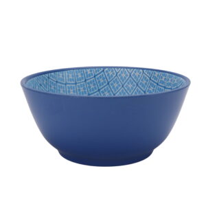 Mainstays by Becky G. & Alejandra Bamboo Melamine Cereal Bowl, Blue Tile Pattern