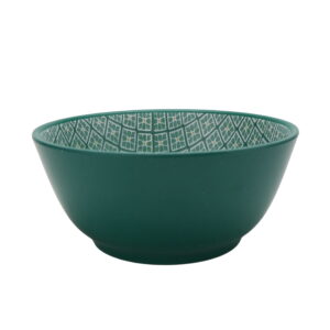 Mainstays by Becky G. & Alejandra Bamboo Melamine Cereal Bowl, Green Tile Pattern