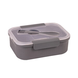 Mainstays Food Storage Container, Rectangle, Grey, 42oz Capacity