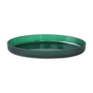 Mainstays Plastic Fluted Trinket and Jewelry Tray, Green