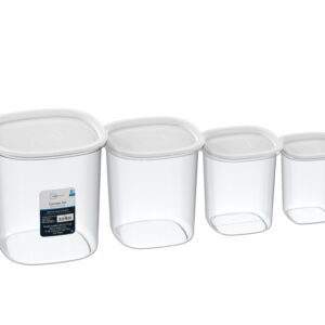 Mainstays Plastic Food Storage Canisters, 8 Pieces