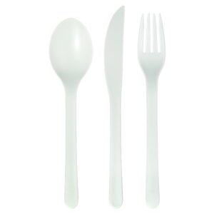 Mainstays - Soft Sea Green Eco-Friendly Recycled Plastic 3-Piece Flatware Set