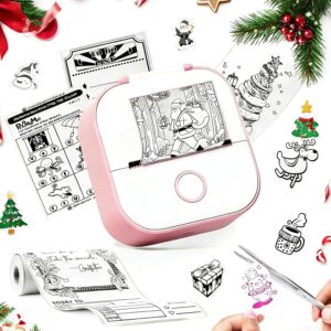 Memoqueen T02 Mini Sticker Printer - Print Pods Mini Printer Inkless Portable Thermal Printer, Compatible with iOS & Android, Gifts Choice for Holiday, DIY, Study Notes,...