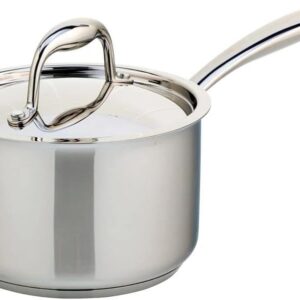 Meyer Accolade Stainless Steel 1.5L Saucepan with Cover, Made in Canada, Silver