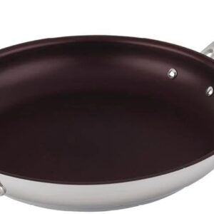 Meyer - Confederation Stainless Steel Nonstick Frying Pan with Handle, Induction Cooktop Compatible (32cm/12.6in) - Made in Canada