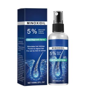 Minoxidil Hair Serum spray for Men and Women, 5% Minoxidil Hair Serum，promotes hair growth, makes hair and beard thicker and fuller-60ml