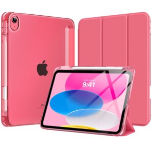 MoKo for iPad (A16) 11th Generation Case 11 Inch 2025, iPad 10th Gen Case 10.9 Inch 2022 with Pencil Holder, Slim Light Trifold Protective Cover with Hard PC Translucent Back...