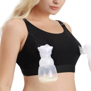 Momcozy Pumping Bra Hands Free, 2-in-1 Pumping & Nursing Bra Comfortable & Adjustable Suitable for Medela, Lansinoh XS-XXL
