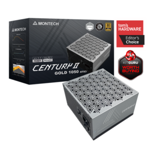MONTECH CENTURY II - 1050W High-End ATX Gaming Power Supply - 80 Plus Gold & Cybenetics Platinum