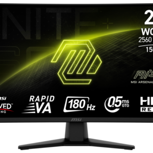 MSI 27" 180 Hz Rapid VA QHD Gaming Monitor Adaptive Sync 89% Adobe RGB 93% DCI-P3 128% sRGB MAG 274CQF