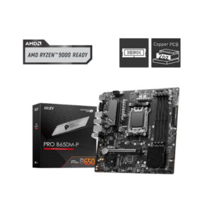MSI PRO B650M-P AM5 Ryzen 7000 DDR5 SATA 6G 2x M.2 2.5G LAN 7.1 Audio mATX Mothe