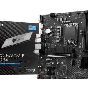 MSI PRO B760M-P DDR4 LGA 1700 Intel B760 SATA 6Gb/s Micro ATX Motherboard
