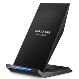 NANAMI Wireless Charger,15W Max Qi Fast Wireless Charging Stand with Indicator Light for iPhone 17 16 15 14 13 12 11 Pro Max XS 8 Plus,for Samsung Galaxy S25 S24 S23 S22 Ultra...