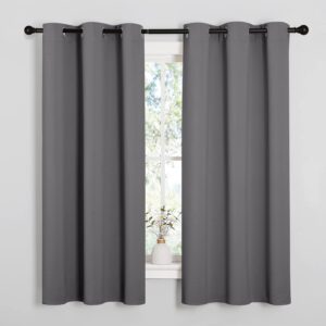 NICETOWN Blackout Curtains 2 Panels for Bedroom- Thermal Insulated Grommet Blackout Curtains 63 Inches Long for Living Room/Kitchen Rideaux occultants (2 Panels, W42 x L63...