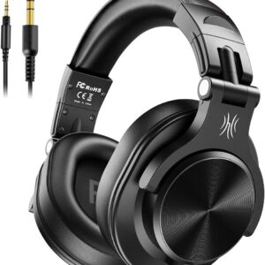 OneOdio A71 Wired Over Ear Headphones, Studio Headphones with SharePort, Professional Monitor Recording & Mixing Foldable Headphones with Hi-Res Sound for DJ Guitar Amp Computer PC