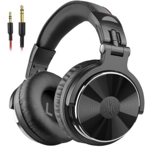OneOdio Pro-10 Over Ear Wired Headphones for School Studio Monitor & Mixing DJ Stereo Headsets, 50mm Neodymium Drivers, in-Line Mic, 3.5mm/6.35mm Jack for AMP Computer Recording...
