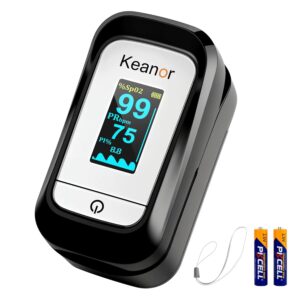 Pulse Oximeter Heart Rate Oxygen Monitor with Rotating TFT Display Accurate SpO2 and Pulse Rate Portable Oxygen Meter Finger Monitor for Adults and Kids Home Use