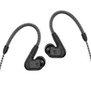 Sennheiser IE 200 in-Ear Audiophile Headphones - TrueResponse Transucers for Neutral Sound, Impactful Bas, Flexible Earhooks, Black