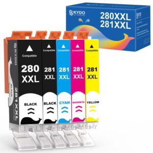 Skydo Compatible Ink Cartridge Replacement for Canon 280 281 XXL PGI CLI 280XL 280XXL 281XL 281XXL for Pixma TR8620 TR7620 TR8520 TR7520 TS702 TS9120 TS9520 TS8120 TS6120 TS6320...