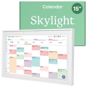 Skylight Calendar: 15-inch Wall Planner Digital Calendar & Chore Chart, Smart Touchscreen Interactive Display for Family Schedules – Wall Mount Included, Great for Organizing...