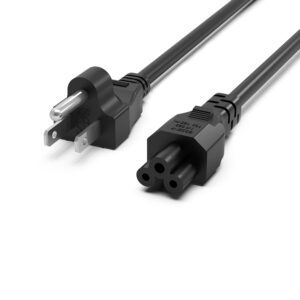 Superer 3 Prong C5 Power Cord, AC Power Cable Replacement Compatible with Dell, HP, Lenovo, Toshiba, Acer, Asus, MSI, LG, Samsung, Sony Laptop Computer TV Monitor Printer...