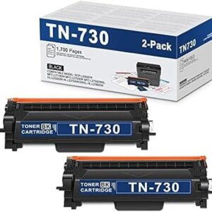 TN-730 TN730 Toner Cartridge Black High Yield Replacement for Brother TN 730 DCP-L2550DW MFC-L2710DW L2750DW L2750DWXL HL-L2350DW L2370DW/DWXL L2390DW L2395DW Printer Toner |...
