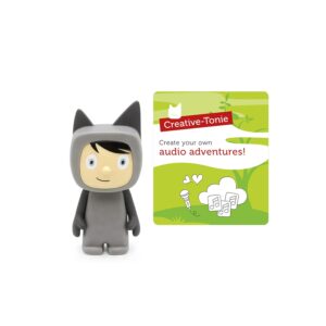 Tonies Creative Audio Character - Record and Upload up to 90 Minutes of Your Own Stories and Songs - Gray/Light
