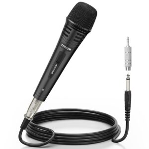 TONOR Dynamic Karaoke Microphone for Singing with 4.5m XLR Cable, Metal Handheld Mic Compatible with Karaoke Machine/Speaker/Amp/Mixer for Karaoke Singing, Speech, Wedding,...